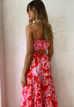 Steele Layla Top & Flora Skirt in Camellia Size 10  for rent on The Volte - image 3