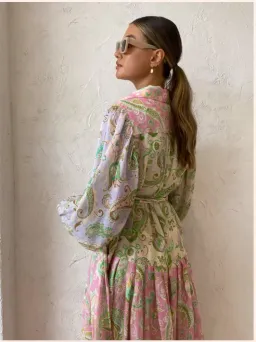 Alemais Marta Patchwork Shirtdress Size 14 for rent on The Volte - image 6