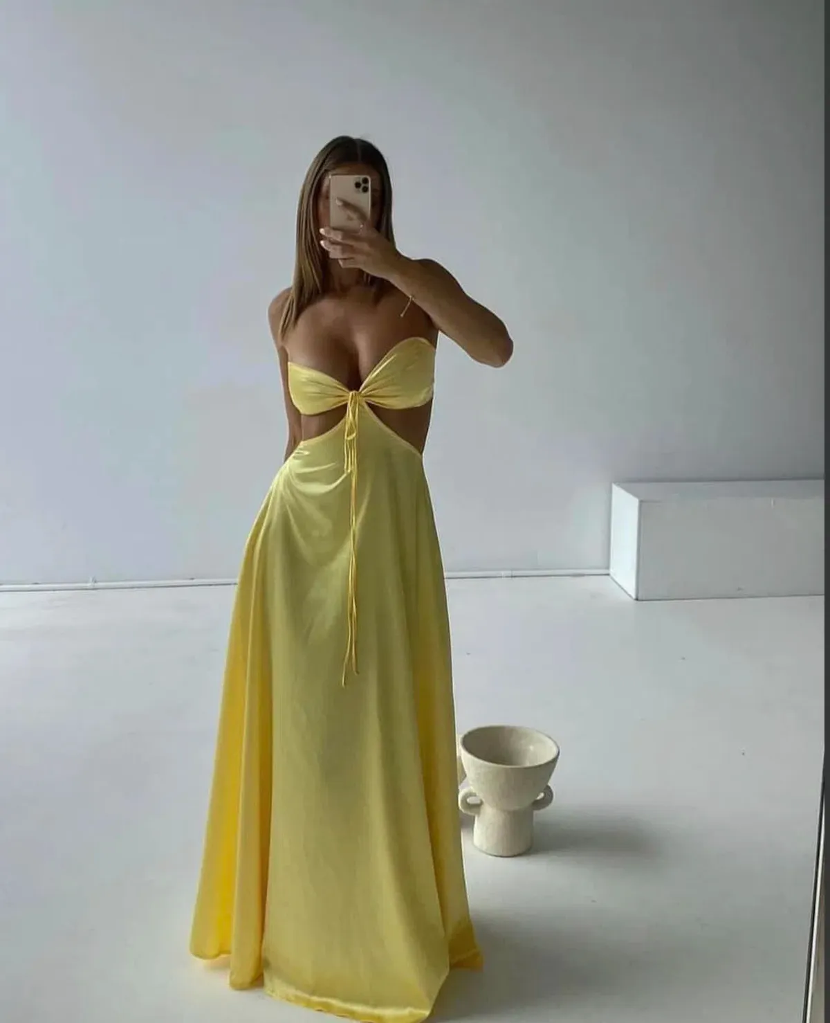 Lane & Sass Lucy Dress Lemon Size XXS / AU 4 for rent on The Volte - main image