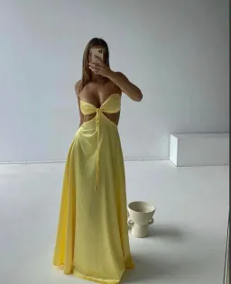 Lane & Sass Lucy Dress Lemon Size XXS / AU 4 for rent on The Volte - image 1