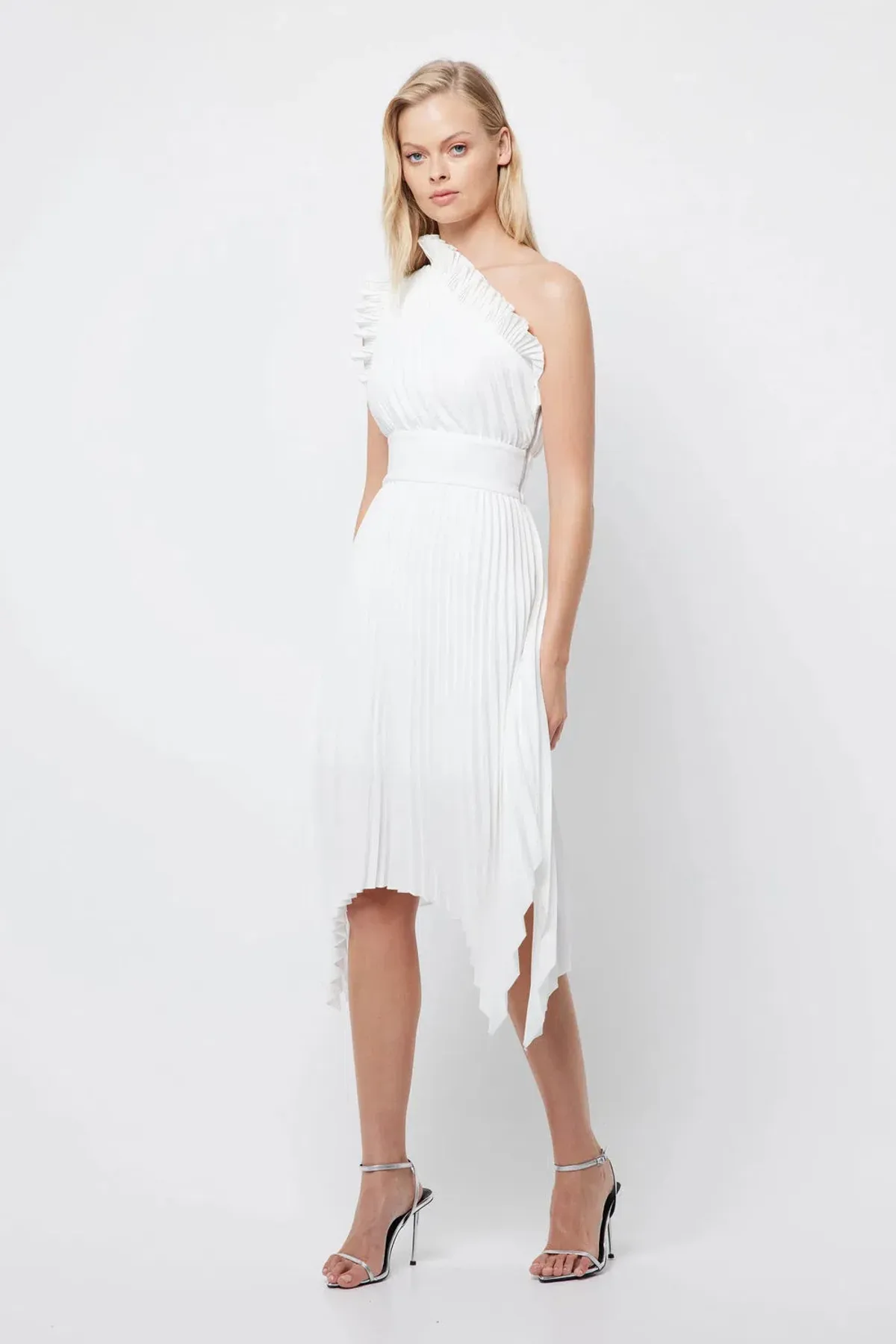  Mossman The Lady Like Midi Dress White Size 6 for rent on The Volte - main image