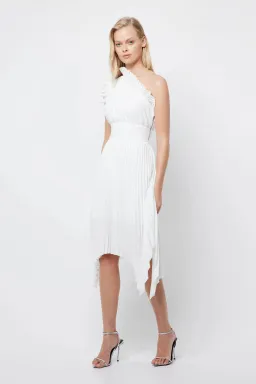  Mossman The Lady Like Midi Dress White Size 6 for rent on The Volte - image 1