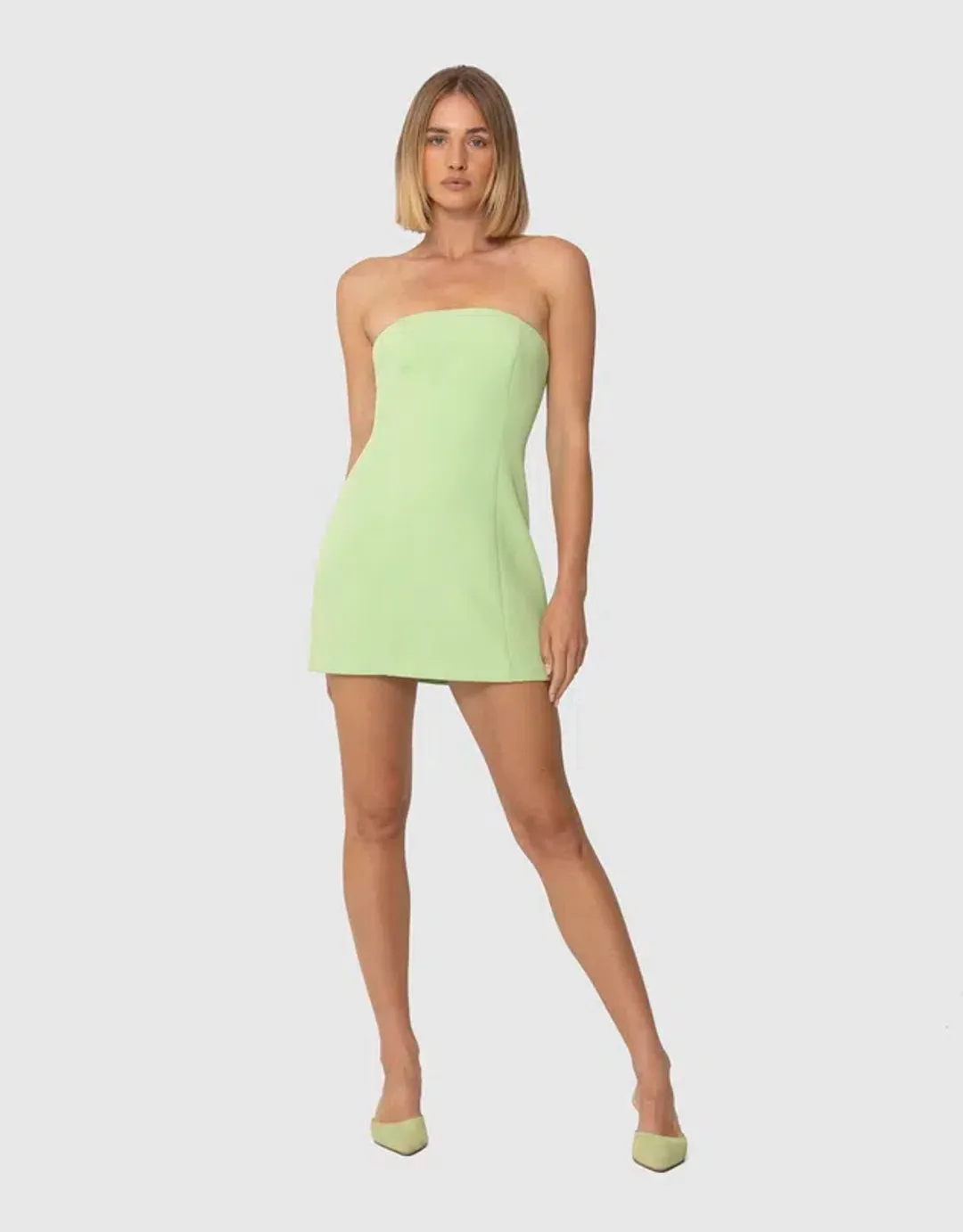 The Wolf Gang Ravello Mini Dress Mint Green Size XS / AU 6 for rent on The Volte - main image