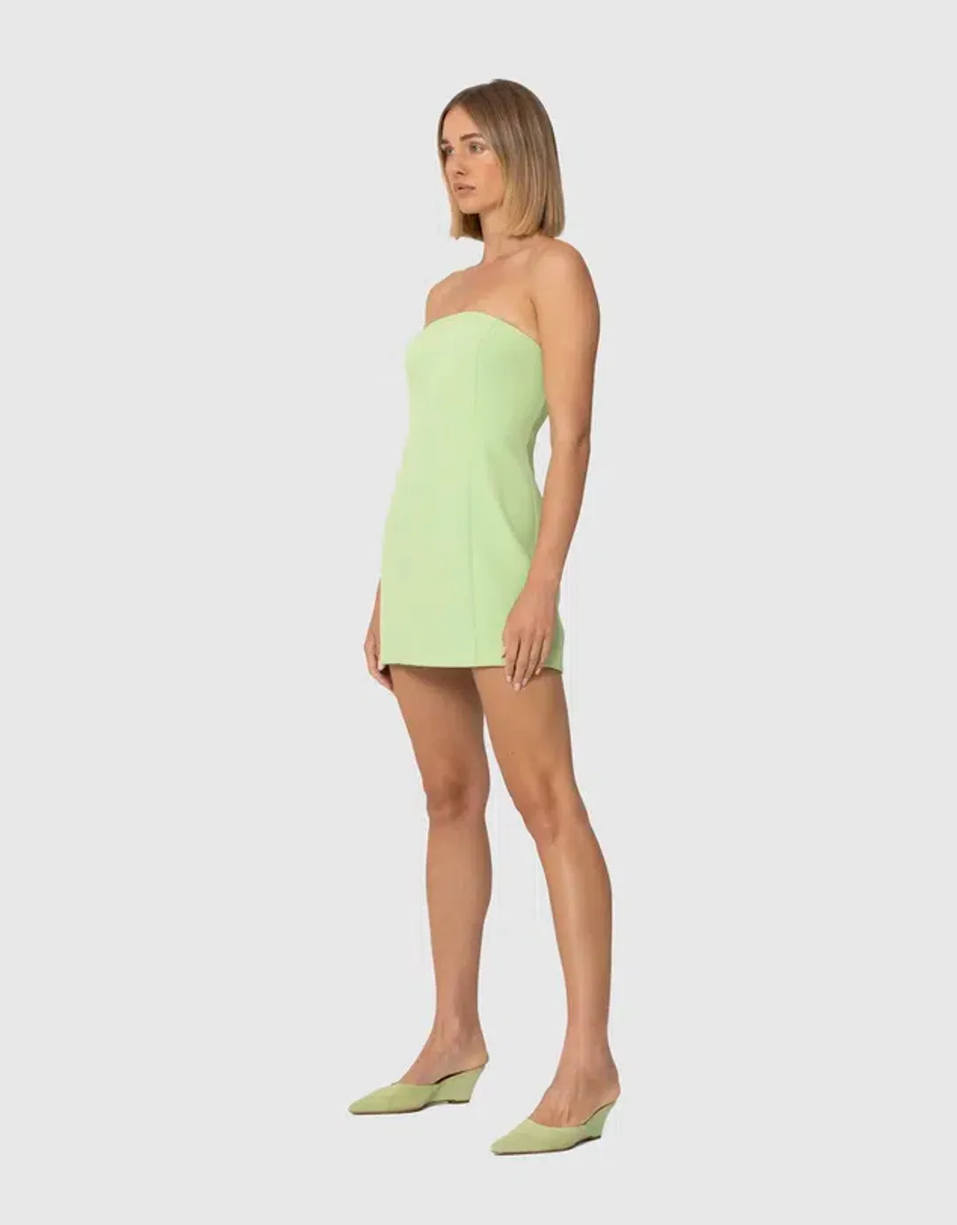The Wolf Gang Ravello Mini Dress Mint Green Size XS / AU 6 for rent on The Volte - main image