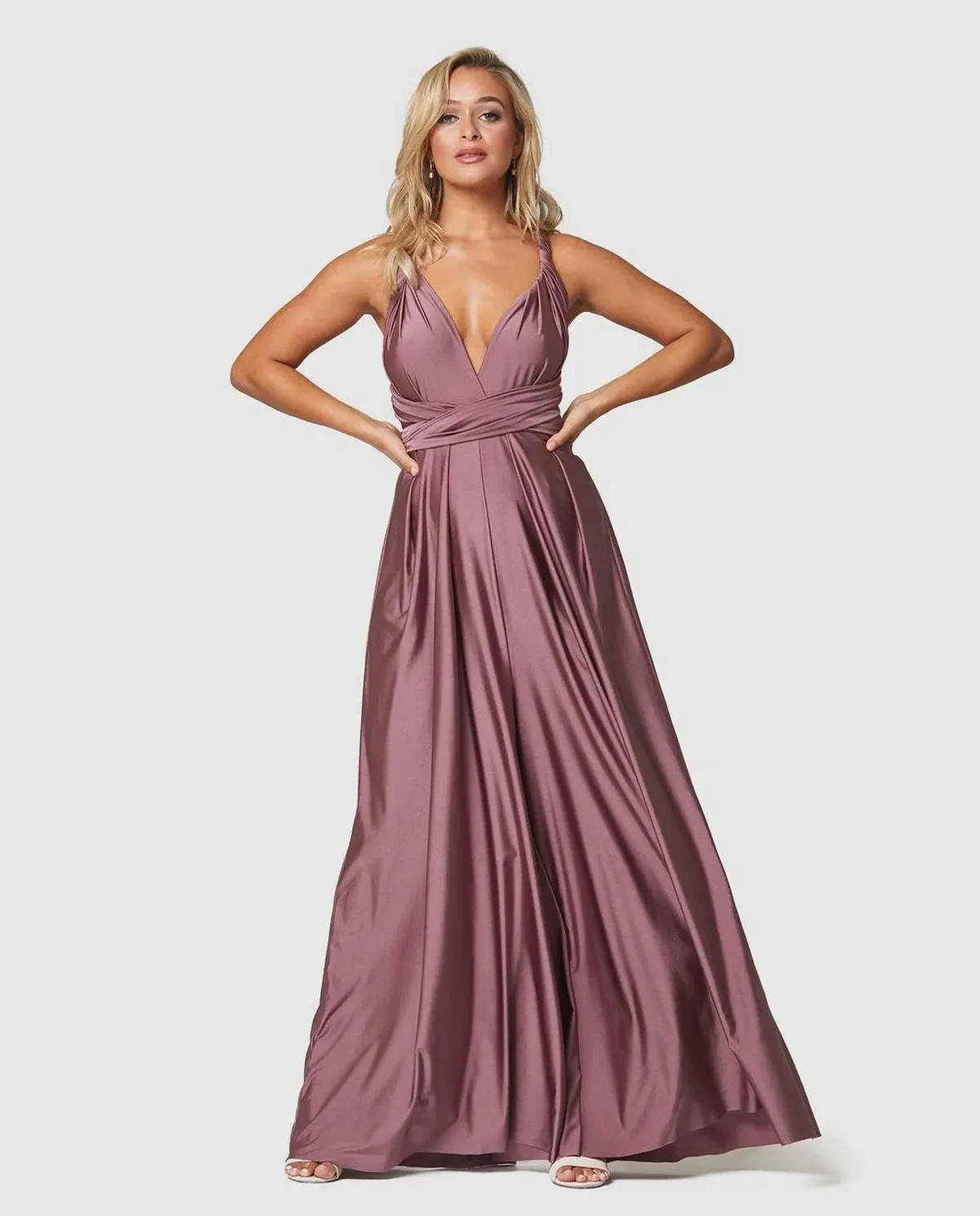 Tania Olsen Petra Formal Jumpsuit Tea Rose Size 8 for rent on The Volte - main image