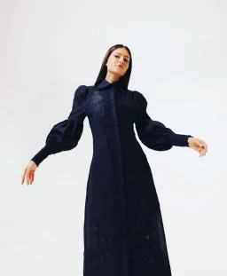 Mackenzie Mode Branching Out Midi Dress Black Size 12 for rent on The Volte - image 4