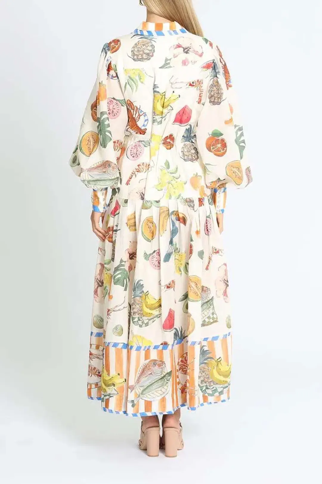 Alemais Theo Shirt Dress Multi Print Size 8 for rent on The Volte - main image