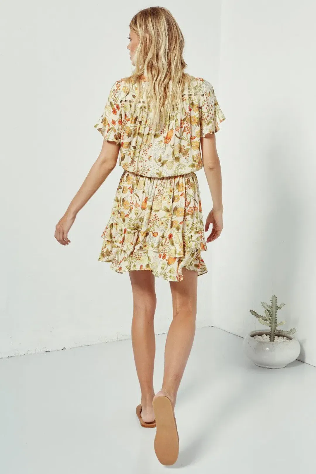 Spell Sayulita Mini Dress Floral Size 6 for rent on The Volte - main image