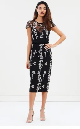 Bronx & Banco Flower Embroidery Midi Dress Size XL/Au 14 for rent on The Volte - image 5