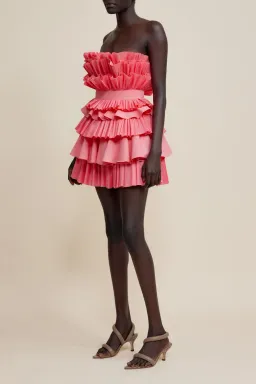 Acler Elsher Mini Dress Rouge Size 6  for rent on The Volte - image 2