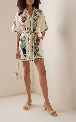 Alemais Meagan Mini Dress Cream/Print Size 14 for rent on The Volte - image 3