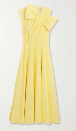 Roksanda Brigitte Midi Dress Yellow Size 14  for rent on The Volte - image 3