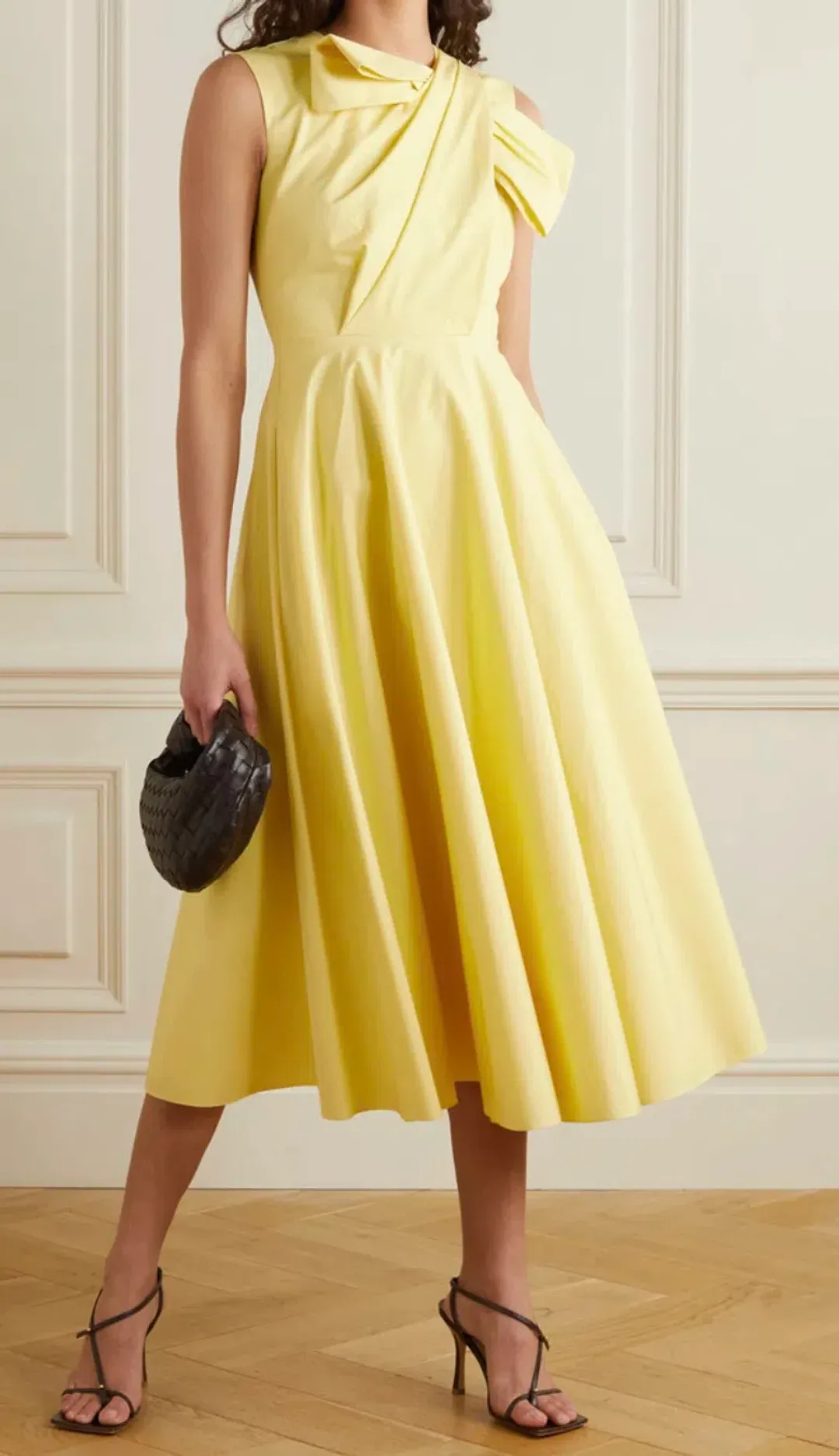 Roksanda Brigitte Midi Dress Yellow Size 14  for rent on The Volte - main image