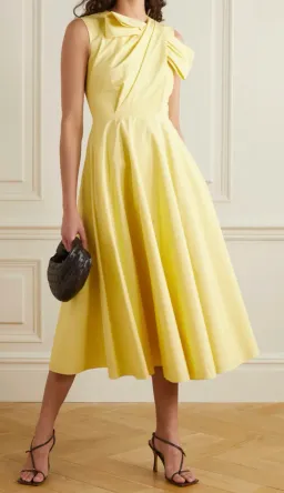 Roksanda Brigitte Midi Dress Yellow Size 14  for rent on The Volte - image 2