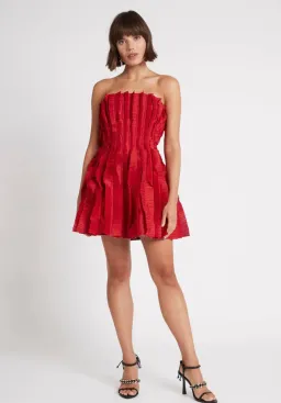 Aje Hybrid Sleeveless Mini Dress in Scarlett Size 6 for rent on The Volte - image 1