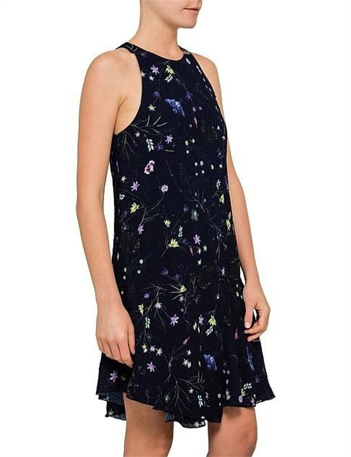 Camilla & Marc Xane mini dress black print size 10 for rent on The Volte - main image