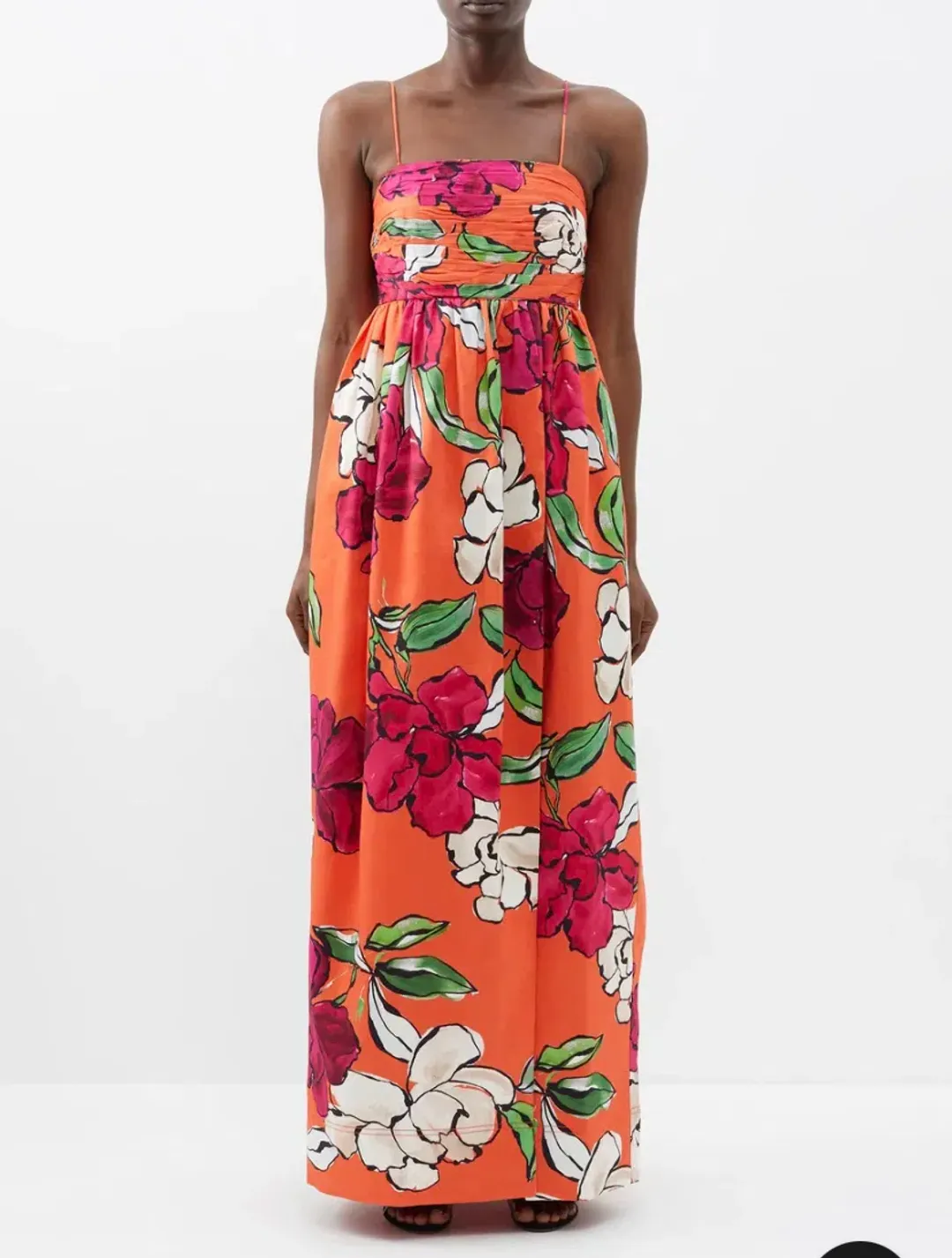 Aje Monument Tulip Maxi Dress Vivid Camellia Size 8 for rent on The Volte - main image