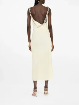 Christopher Esber Chain Link Cowl Neck Dress Yellow Size 10 for rent on The Volte - image 3