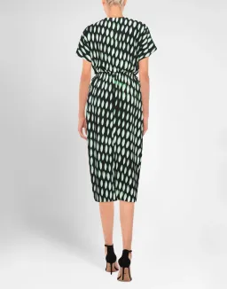 Dries Van Noten Dorias V Neck Midi Dress Print Size 10 for rent on The Volte - image 2