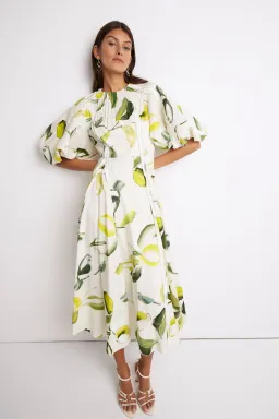 Aje Zest Midi Dress Print Size XS / AU 6 for rent on The Volte - image 2
