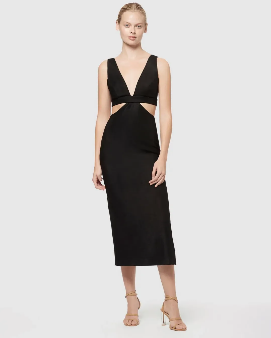 Manning Cartell Forbidden Fruit Midi Dress Black Size 8 for rent on The Volte - main image