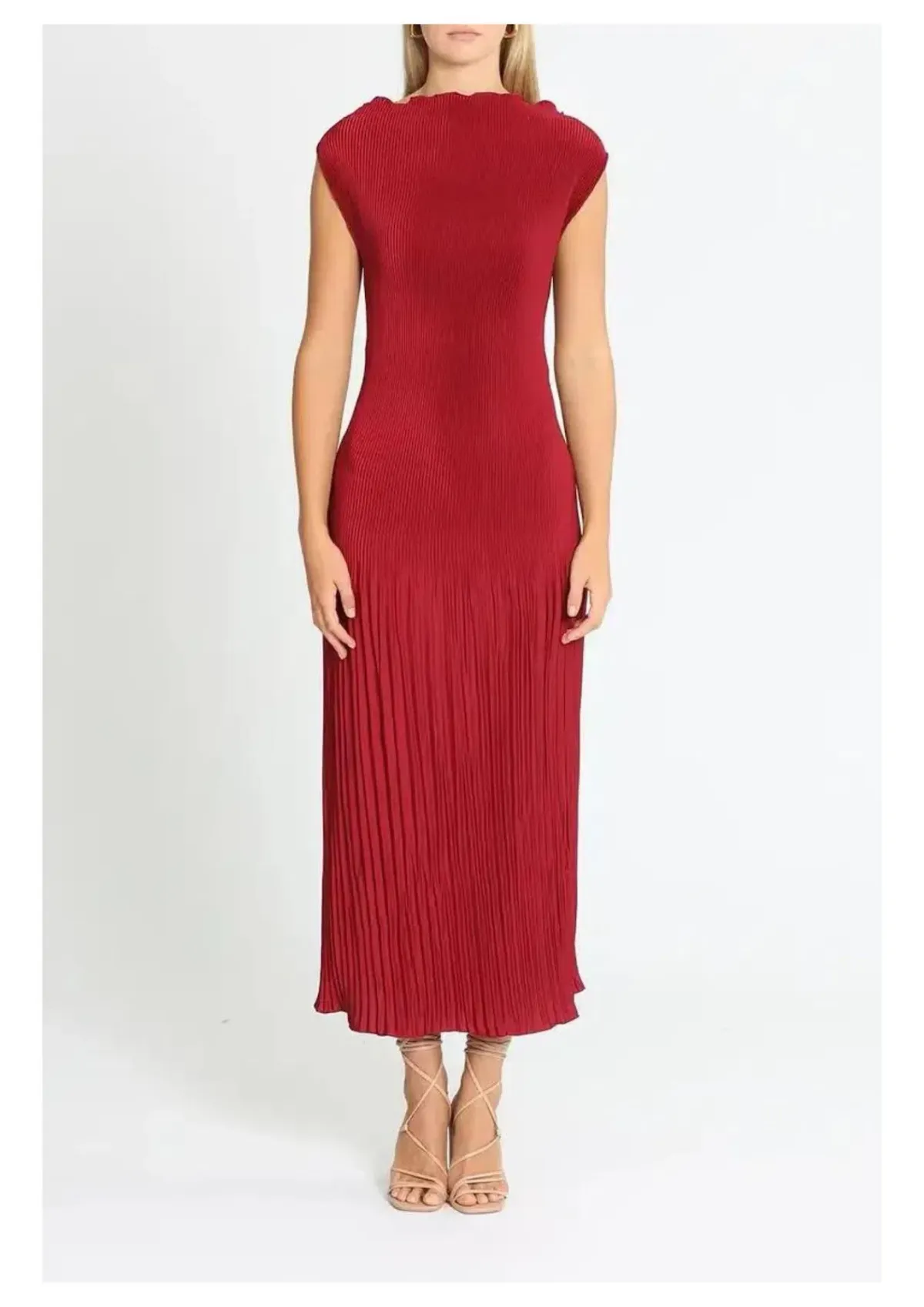 Lidee Soiree Moss Gown in Ruby Size 12 for rent on The Volte - main image