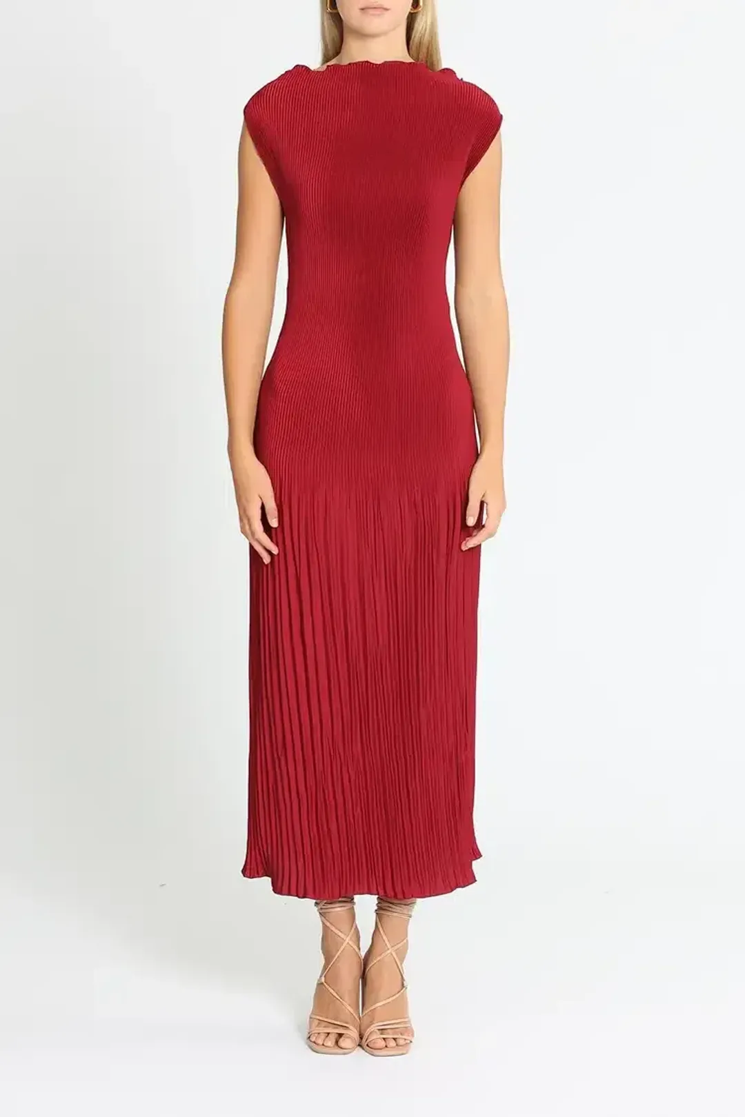 Lidee Soiree Moss Gown in Ruby Size 12 for rent on The Volte - main image