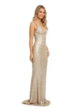 Dress The Population Harlow Gown in Ivory Size 6 for rent on The Volte - image 1