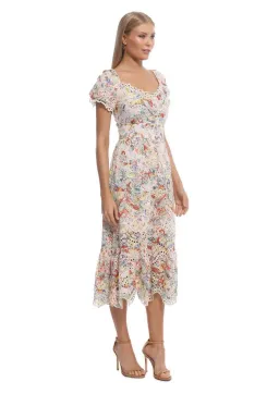 Elliatt Faith Midi Dress in Pink Floral Size 10 for rent on The Volte - image 1