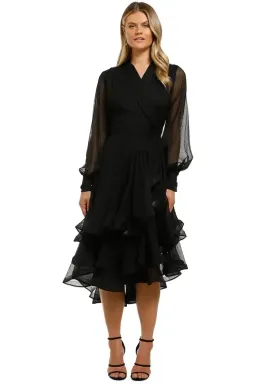 Elliatt Cuba Midi Dress in Black Size 8 for rent on The Volte - image 2