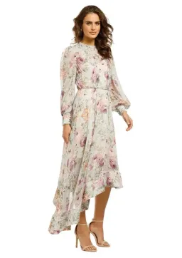 Elliatt Karishma Midi Dress in Multi Floral Size 12 for rent on The Volte - image 1