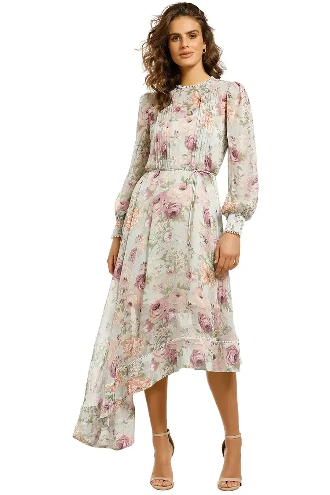 Elliatt Karishma Midi Dress in Multi Floral Size 12 for rent on The Volte - main image