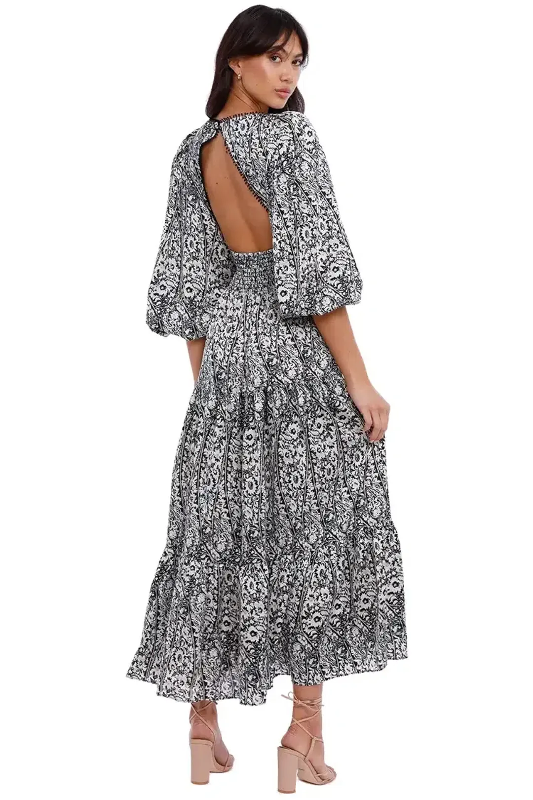 Elliatt Growth Midi Dress Print Size 12 for rent on The Volte - main image