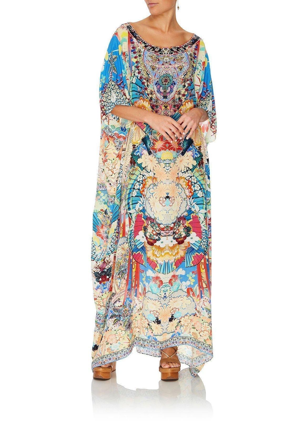 Camilla Miso In Love Round Neck Kaftan One Size for rent on The Volte - main image