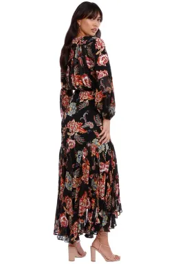 Elliatt Balance Midi Dress in Black Floral Size 14 for rent on The Volte - image 3