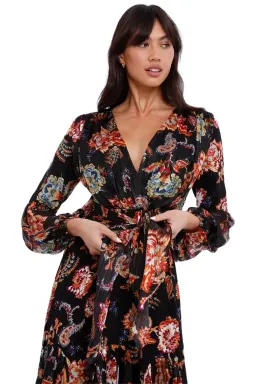 Elliatt Balance Midi Dress in Black Floral Size 14 for rent on The Volte - image 4