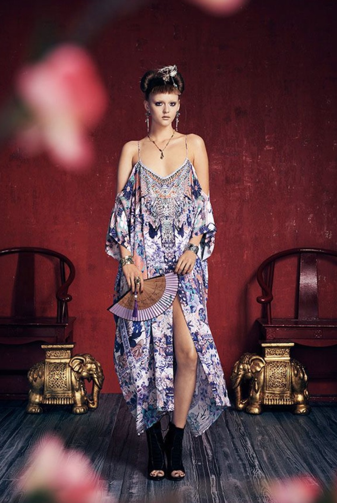Camilla Still Life Shoestring Kaftan One Size for rent on The Volte - main image