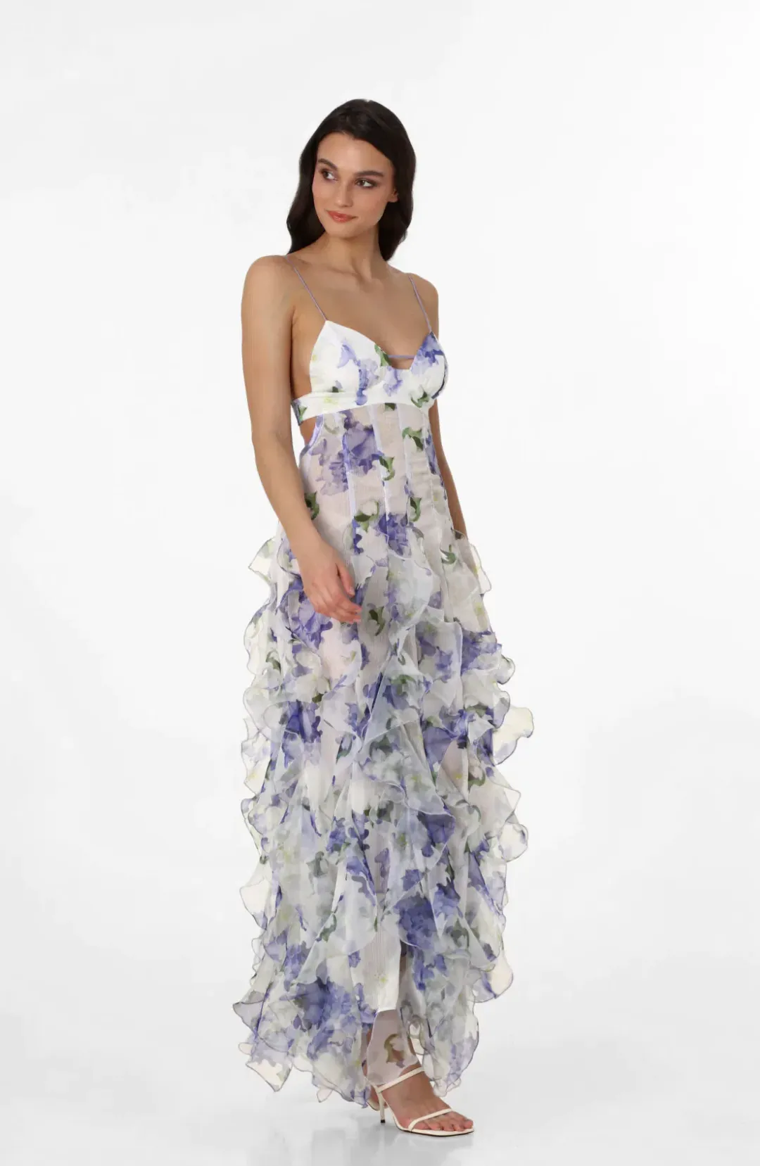 Menti Iris Flower Maxi Dress Floral Size S / Au 8 for rent on The Volte - main image