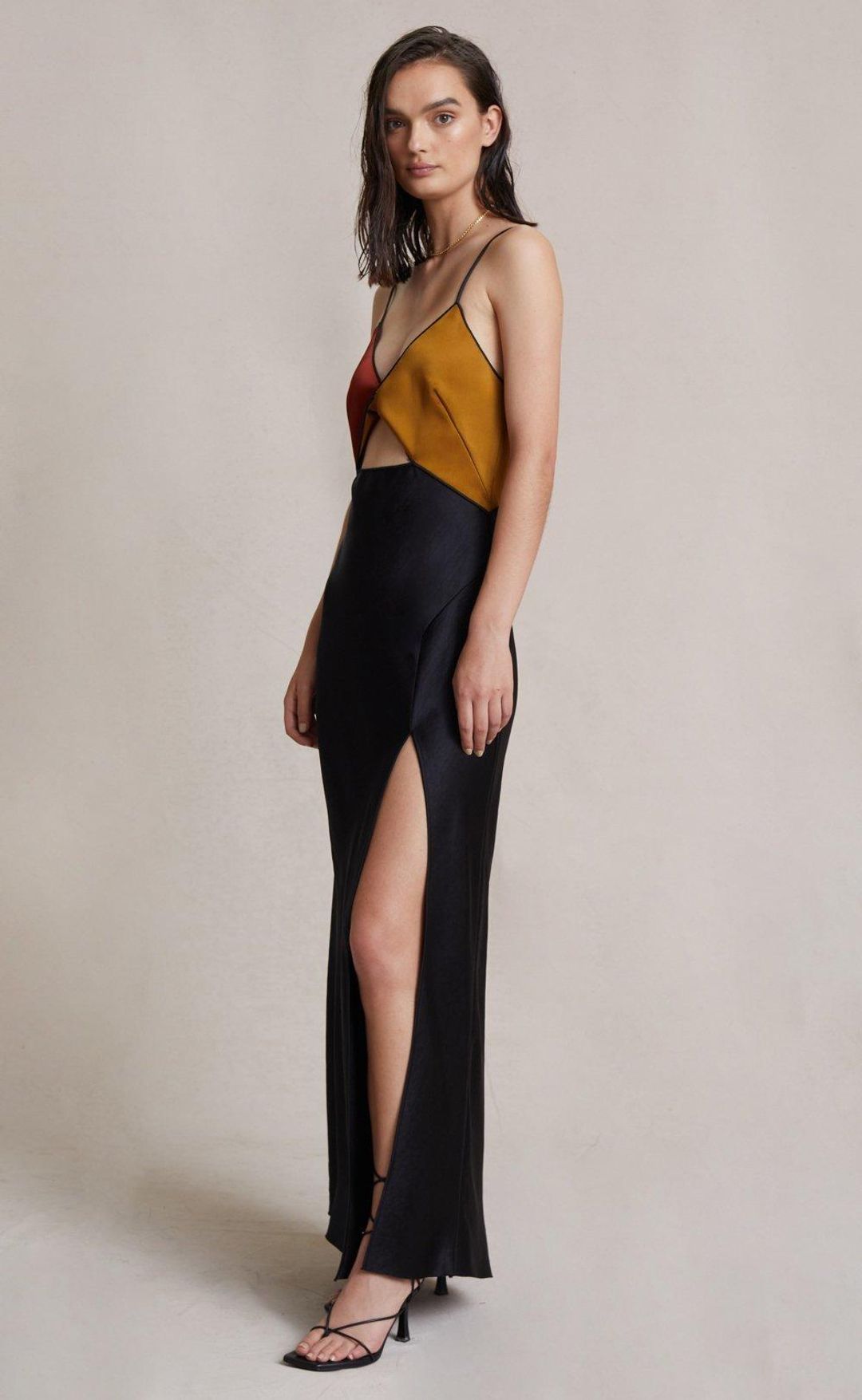 Bec & Bridge Lazar Midi Dress Black Multi Size 6 for rent on The Volte - main image