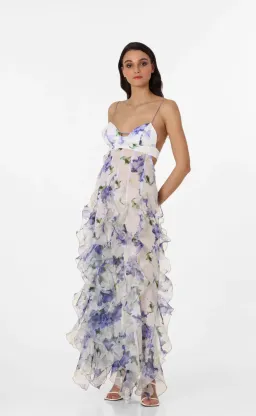 Menti Iris Flower Maxi Dress Floral Size M / Au 10 for rent on The Volte - image 1