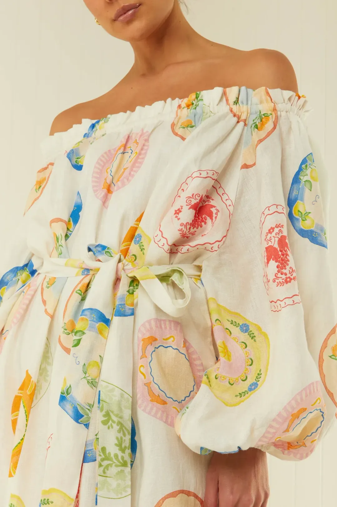 Palm Noose Sicily Dress Multi Print One Size for rent on The Volte - main image