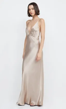 Bec & Bridge Lorelai V Maxi Dress Smoke Taupe Size 10 for rent on The Volte - image 5