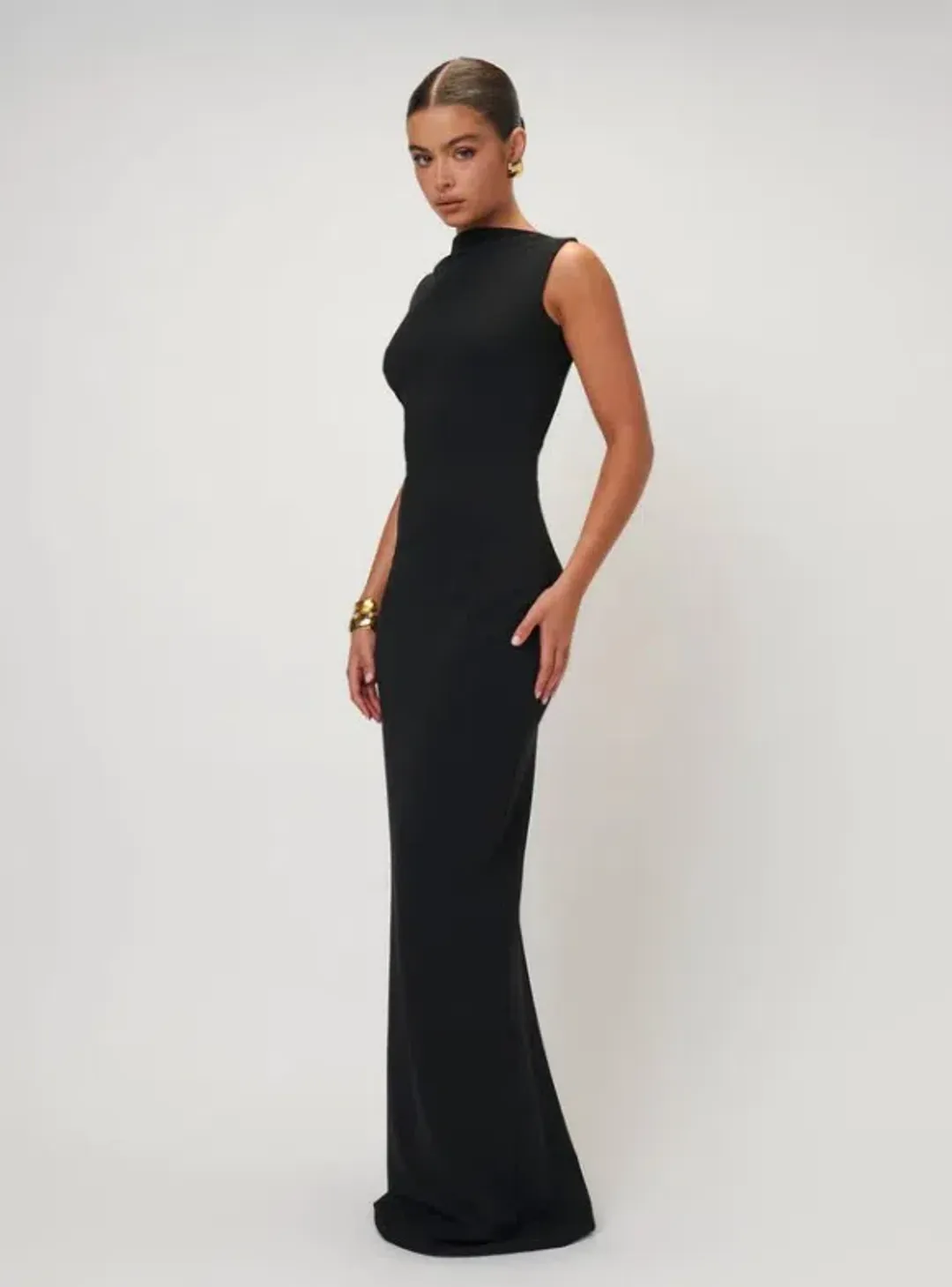 Effie Kats Verona Gown Black Size 8 for rent on The Volte - main image