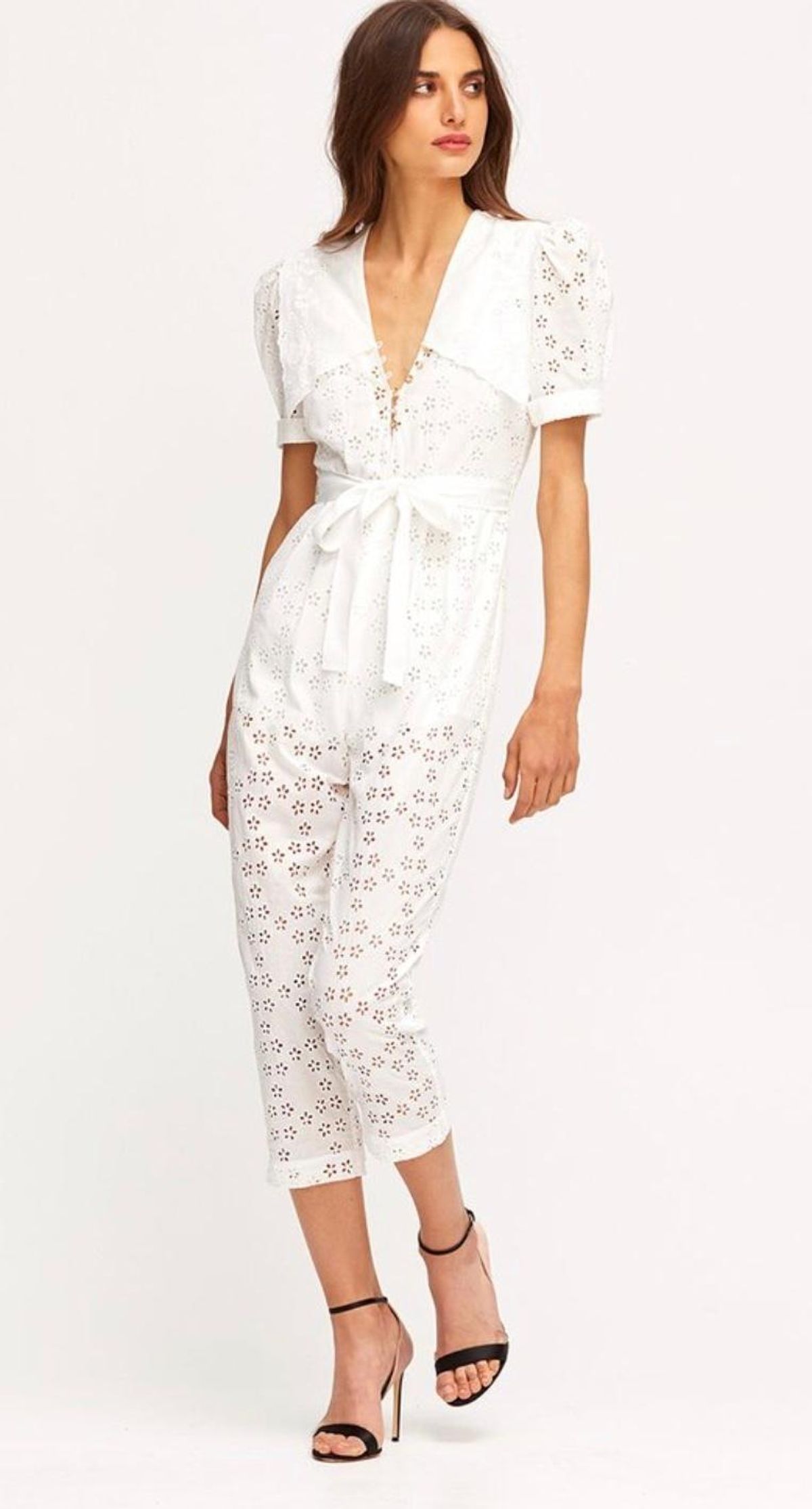 ALICE MCCALL wild grotto white jumpsuit size 6 for rent on The Volte - main image