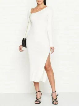 Bec & Bridge Iman Midi Dress Ivory White Size 6 for rent on The Volte - image 1