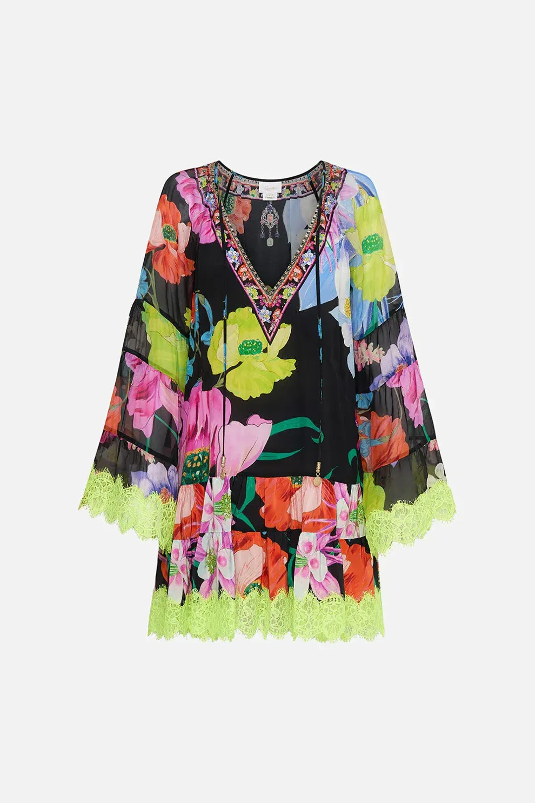 A-Line Gathered Panel Dress Away With The Fairies Size 16 for rent on The Volte - main image