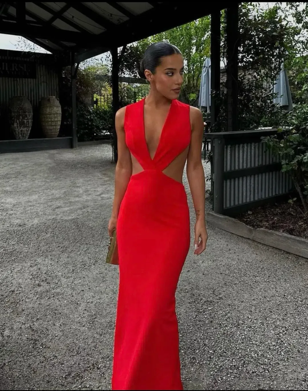 Effie Kats Valencia Dress Cherry Red Size 6 for rent on The Volte - main image