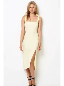 Bec & Bridge Bonita Tie Dress in Butter Size AU 6 for rent on The Volte - image 1