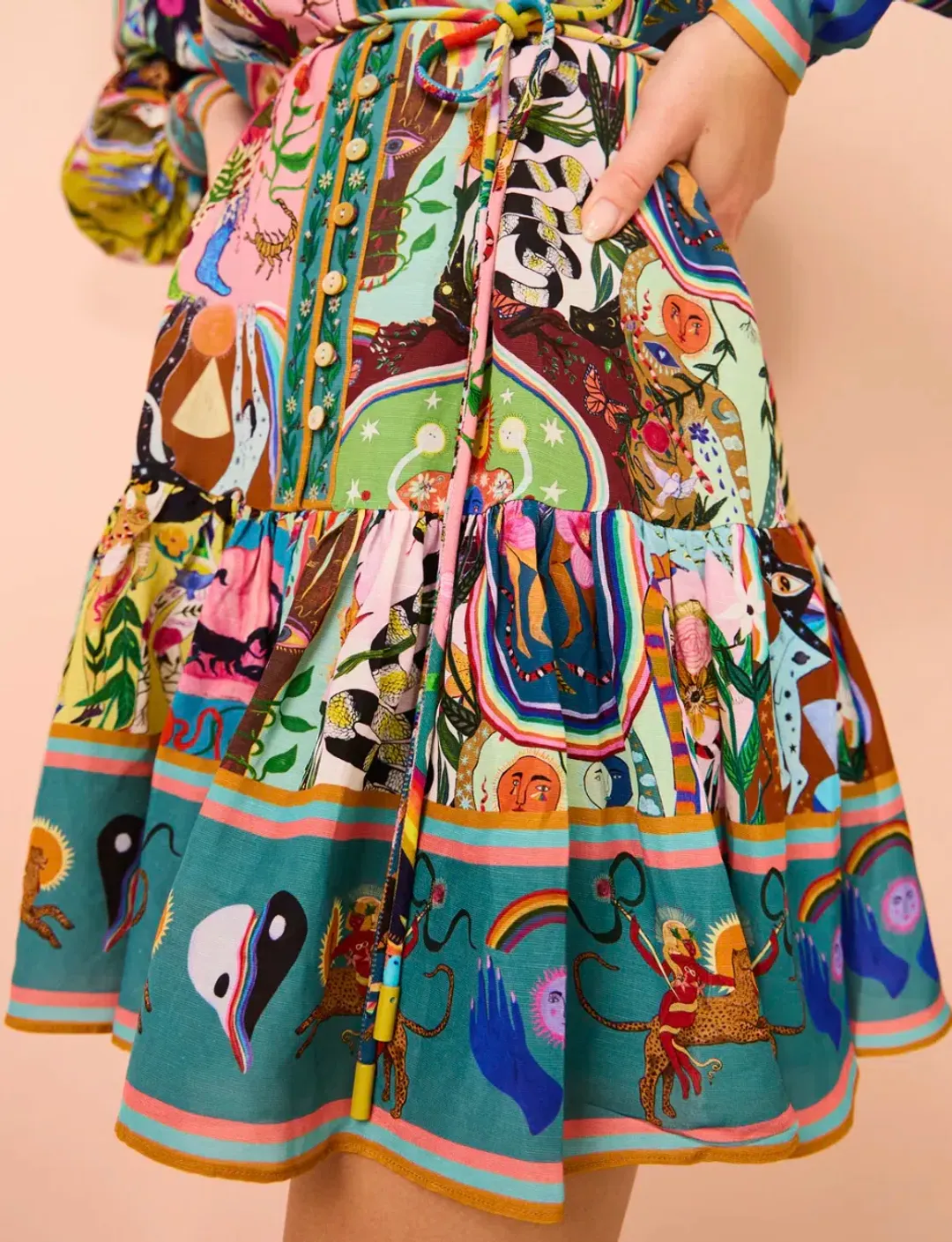 Alemais Evergreen Mini Dress Multi Size 12 for rent on The Volte - main image