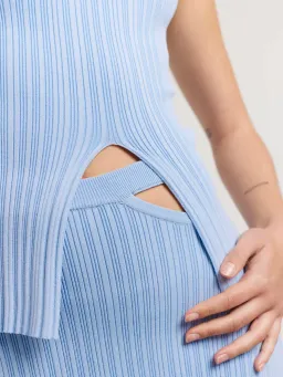 Henne Romee Knit Top & Skirt Set Blue Size 12 for rent on The Volte - image 4